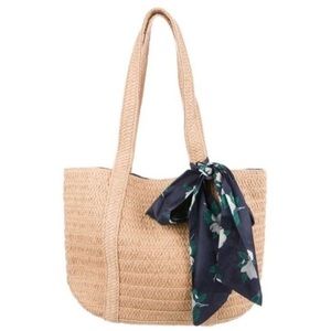 NWT Draper James Straw Tote Bag